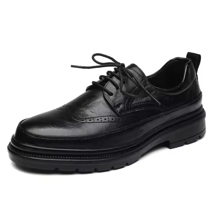 Vestido de cuero de fibra ultrafina de alta calidad y zapatos Oxford para hombre, estilo informal de oficina de negocios, zapatos formales suaves y cómodos - 1