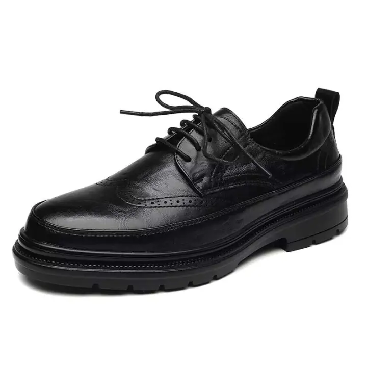 Vestido de cuero de fibra ultrafina de alta calidad y zapatos Oxford para hombre, estilo informal de oficina de negocios, zapatos formales suaves y cómodos - 1