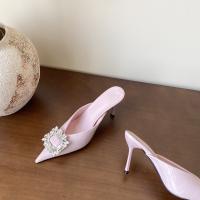 Nuevo temperamento francés puntiagudo, diamantes de imitación, uso exterior, tacones altos, tacones finos, zapatillas geniales - details 31