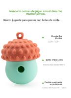 Nuevo Juguete Interactivo Educativo para Mascotas Dispositivo de Bola de Comida Resistente a Mordeduras para Gatos y Perros Cono de Pino, Silicona, Fugas de Comida para Mascotas - details 5