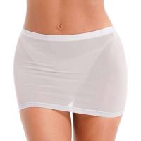 Minifalda BO elástica de tubo transparente para mujer, transparente, con lazo en la cadera, sexy, adecuada para discotecas - details 49