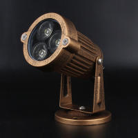 Luces de paisaje LED Vintage de 3W, focos rústicos impermeables de aluminio fundido para exteriores, paredes, árboles, banderas, luces de jardín de bronce - details 0