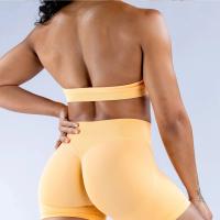 Sujetador deportivo sin costuras para mujer, ropa deportiva de secado rápido con Espalda descubierta, alta elasticidad, a prueba de golpes, para Yoga - details 41