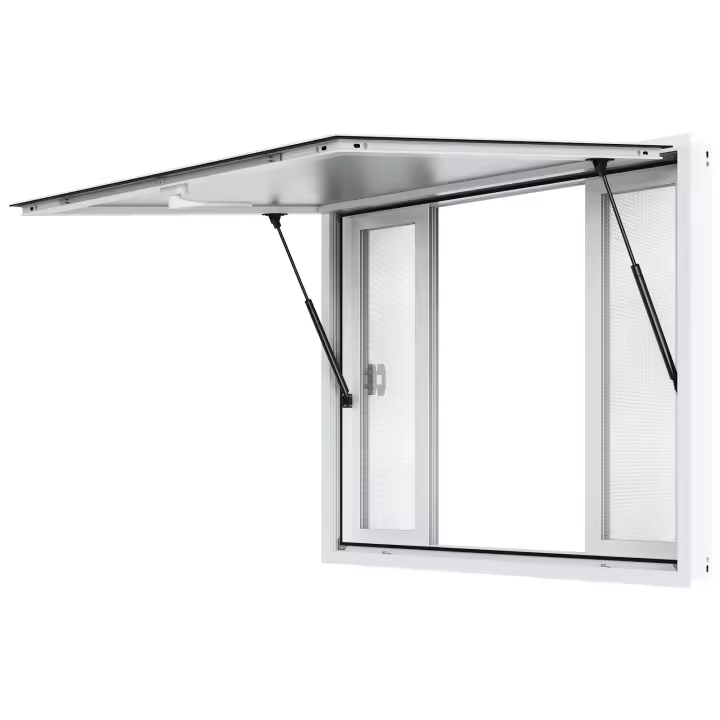 SucceBuy Ventana de servicio de puesto de concesión de 48 pulgadas de largo x 36 pulgadas de ancho, toldo de servicio para camión de comida - 1
