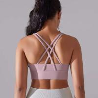 Hamidou-Sujetador de Yoga con espalda cruzada para mujer, ropa interior deportiva absorbente de golpes, correas de hombro cruzadas, Top corto de Fitness, deportes a prueba de golpes - details 17
