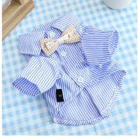 Moda Canina Casual a Rayas Camisa con Lazo para Perros Pequeños Ropa de Mascota de Primavera-Verano a la Moda - details 2
