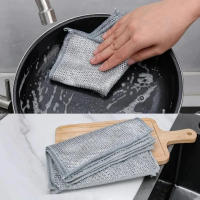 Paño de Limpieza de Acero Engrosado Paño de Cocina de Malla de Microfibra de Hierro de Doble Capa - details 7