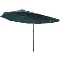 Parasol Doble para Jardín Sombrilla Gigante Anti UV con Manivela Tamaño 4,55x2,65x2,38 m Color Gris - details 41