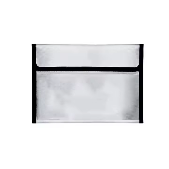 Bolsa de documentos impermeable a prueba de fuego, bolsa de almacenamiento de efectivo de seguridad con cierre de cremallera portátil, bloqueador de señal, maletín de archivos portátil S/M/L - 1