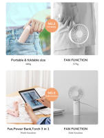-ventilador portátil 3 en 1, miniventilador de refrigeración de mano, USB, 4800mAh, recarga, pequeño, de bolsillo, con función de linterna - details 4
