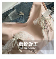 Bolso doble con lazo estilo Ballet para mujer, edición coreana, bolso de hombro individual de gran capacidad, primavera 2025 - details 4