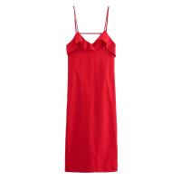 BUNO-vestido Midi de tela para mujer, ropa informal en capas, cortavientos decorativo, novedad de verano, 2025 - details 1