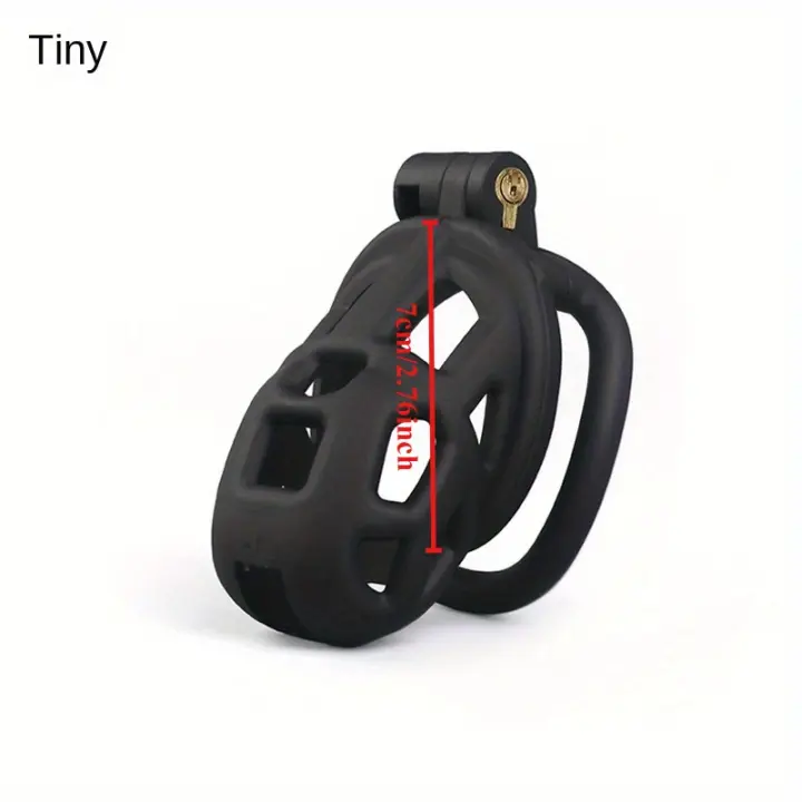 Anillo curvo de bloqueo de castidad para hombre, jaula de pájaros para dejar de lado, entrenamiento SM, juguetes sexuales para coquetear - 1