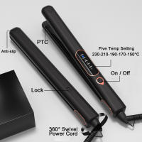 Placa Cerámica de Tourmalina Profesional Aliseador de Cabello de 1 Pulgada 230°C - details 1