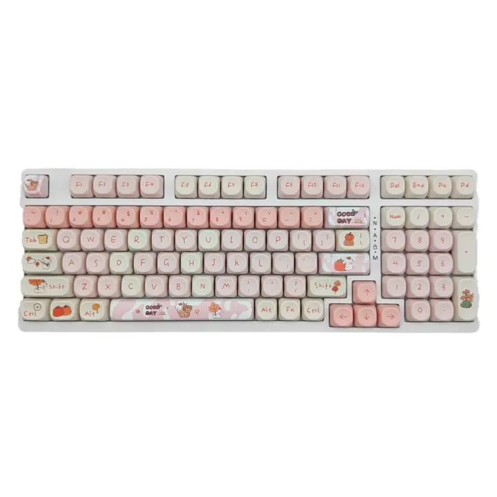 MOA keycaps sublimación caliente 116 pequeño conjunto completo de otoño cachorro teclado mecánico keycaps 98 lindo 104 personalidad 108 (teclado no incluido) - 1
