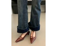 Nueva moda temperamento tacones altos de las mujeres de tacón grueso puntiagudo retro Mary Jane zapatos T-correa solo zapatos - details 30