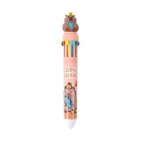 Capybara-10 bolígrafos multicolores Kawaii para niños, bolígrafo de dibujos animados de oso lindo, suministros de oficina escolar, papelería, regalo - details 6