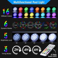 Luz subacuática recargable para piscina con control remoto IP68, luz LED flotante, cambio de color impermeable para spa - details 2