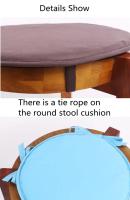 Hot Sale Round Spong Cushions  Solid Color Dining Garden Chair Pad Home Kitchen Office Chair Seat Pads Tie strap Cushion 30/38cm - details 8