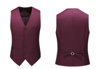 Chaleco de traje Formal de un solo pecho para hombre, talla grande 6XL, Color negro, verde, Color puro, baile de boda, vestido de fiesta Social de negocios - details 8