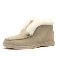 Botas de nieve de gran tamaño para mujer, zapatos de algodón, cálidos, de terciopelo, informales, de barril corto, a la moda, novedosas - details 3