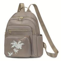 Mochila Mujer Vintage Bordada, Ligera, Nylon, Estilo Casual, Multicolor - details 1