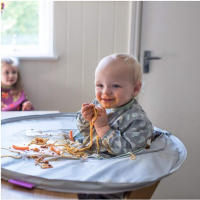 Tapete de Mesa de Lona para Comer, Cubierta de Alimentación Infantil para Silla Alta, Aprender A Comer de Forma Autónoma, Estera de Pintura de Graffiti. Bebé - details 6