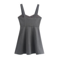 - Vestido de noche corto sin mangas para mujer, minivestido de moda, estilo europeo y americano, extranjero - details 2
