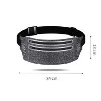 Bolsa transpirable reflectante para correr con cintura delgada y 2 compartimentos para senderismo, ciclismo y entrenamiento - details 2