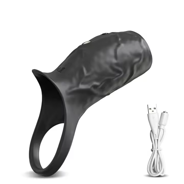 Vibrador anillo masculino retrasar la eyaculación juguetes sexuales para hombres anillo de pareja manga de pene productos eróticos para adultos - 1