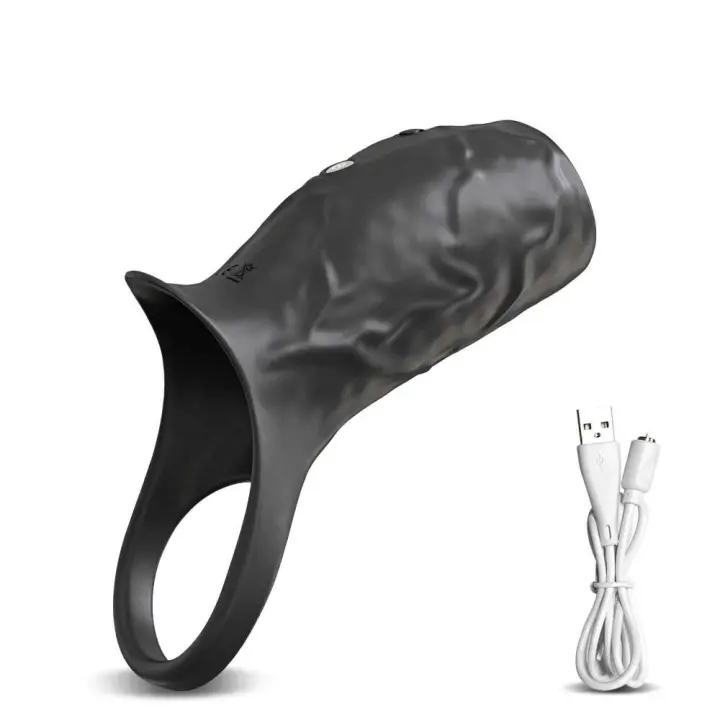 Vibrador anillo masculino retrasar la eyaculación juguetes sexuales para hombres anillo de pareja manga de pene productos eróticos para adultos - 1
