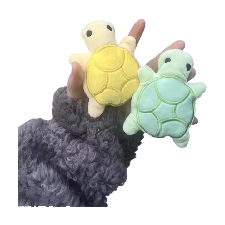 Mini Juguete De Peluche De Tortuga Para Perros Lindo Y Seguro Para Mordedor Y Salud Dental Adecuado Para Puppies Juguetes De Fleece - 1