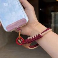 Funda de Teléfono Tejida a Color de Colisión Universal Colgante de Mano Corto con Cinturón Versátil - details 8