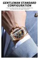 Reloj de Pulsera de Cuarzo de Lujo para Hombres Automático Correa de Acero Dorado - details 2