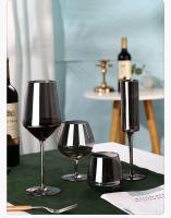 Copa de cristal europeo rojo gaanizado negro vino gris banquete copa de champán Bar Barware - details 2