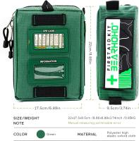 Kit de primeros auxilios actualizado 2025 para automóvil, kit de supervivencia de emergencia de 165 piezas pequeño para viajes, kit médico/kit médico con suministros esenciales, kit de primeros auxilios para traumatismos para camping, hogar, senderismo, b - details 1