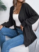 Suéter de Punto para Mujer Primavera Otoño Estilo Suelto, Manga Larga, Moda de Oficina, Crochet Ligero - details 17