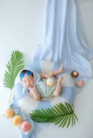 Conjunto de Fotos de Verano para Recién Nacidos Ropa de Bebé, Gorro de Ducha, Pañuelo Triangular, Anillo de Natación, Accesorios para Fotos de Helado - details 10