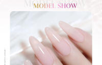 Clou Beaute-esmalte de uñas en Gel translúcido, barniz semitransparente, color Nude, rosa, rojo transparente, 6 piezas - details 7