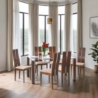Juego de 2 sillas de comedor Cayman, nogal - details 5