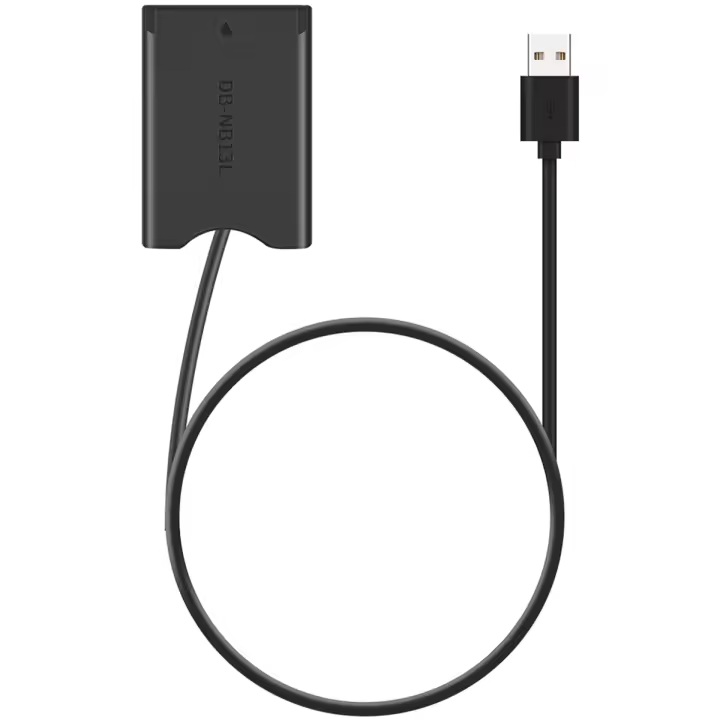 Batería ficticia de NB-13L con adaptador de corriente de USB-A, acoplador de CC para Canon G7X2, G7X3, G5X2, G9X2, G1X3, G5X, G9X, SX620, SX720, SX730 HS - 1