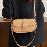 Bolso de Hombro Retro Versátil para Mujeres Diseño Único, Cierre Magnético, Correa Ajustable, Moda Premium, Color Sólido Ideal para Fiestas, Comisión de Trabajo, Vacaciones Casuales (Disponible en Negro/Khaki) - details 1