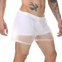 Traje de baño transparente para hombre, bañadores de playa para hombre, traje de baño Sexy para nadar, ropa de playa de PVC, pantalones cortos, pantalones cortos, traje de baño impermeable - details 5