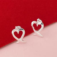 Andara Aretes de Doble Corazón de Plata Esterlina  Accesorio Casual de Ropa con Estilo Europeo y Americano Regalo de Joyería de Vacaciones - details 22