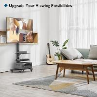 Soporte TV Ruedas para Pantallas de Plasma/LCD/LED de 30-70 Pulgadas hasta 40 kg, Soporte TV Suelo con 6 Ajustes de Altura Ajustable de Vidrio Templado de 3 Niveles, MAX VESA 600x400 mm - details 5