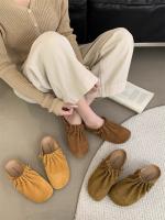 Nuevos Zapatillas de Plataforma para Mujer Primavera-Verano 2025 Versátiles Cordones de Media Pantorrilla en Piel Arrugada - details 10