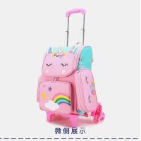 Mochila escolar con ruedas para niñas, adolescentes, niños, bolsa con ruedas, dibujos animados - details 14