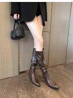 Nuevas botas de tacón fino para hombre pequeño pero botas de moda hasta la rodilla botas de mujer - details 19