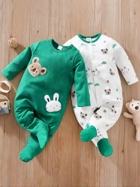 2 piezas de conejo koala bebé, cultural cómodo para, ropa infantil - 1
