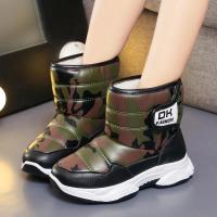 Botas de nieve antideslizantes para niños y niñas, zapatos cálidos informales versátiles de fondo suave, estilo coreano, a la moda, novedad de invierno, 2024 - details 8